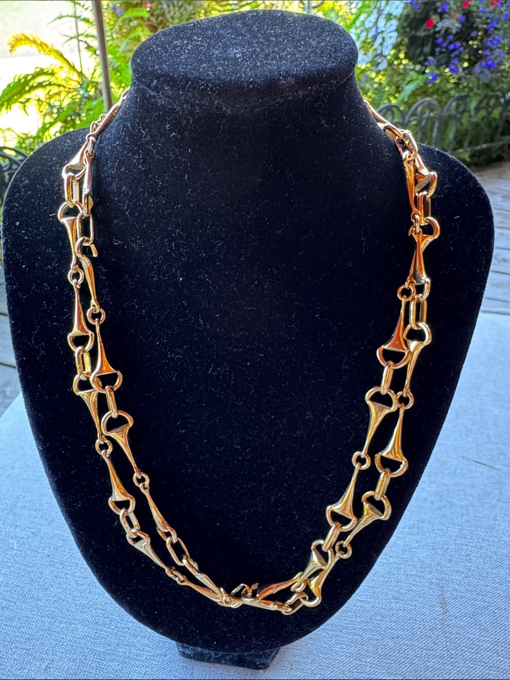 SOLD

Celine Horse Bit  Gold Link Necklace